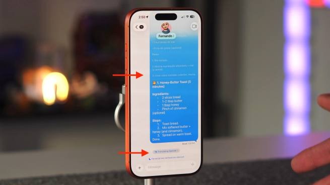 Dịch trực tiếp trong iMessage iOS 26