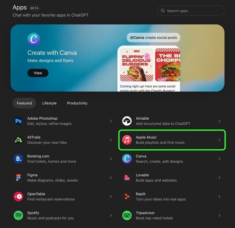 cách kết nối Apple Music với ChatGPT