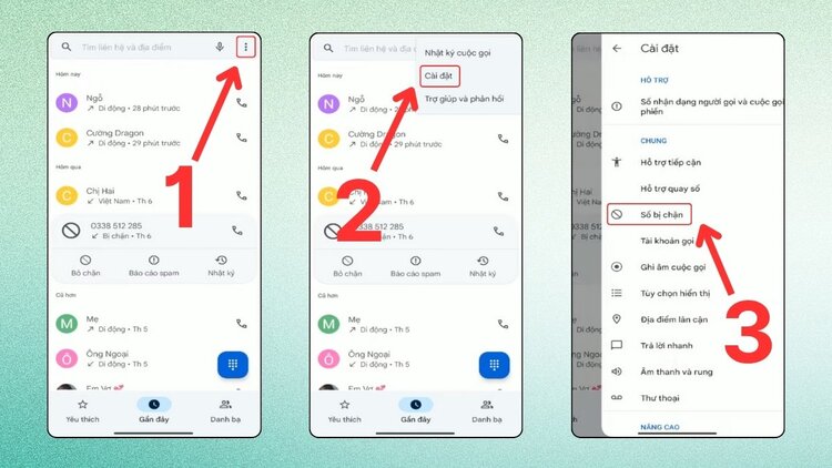 Kiểm tra danh sách chặn và thư rác