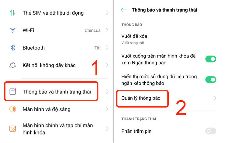 Kiểm tra cài đặt ứng dụng Tin nhắn khi điện thoại Oppo không nhận được tin nhắn