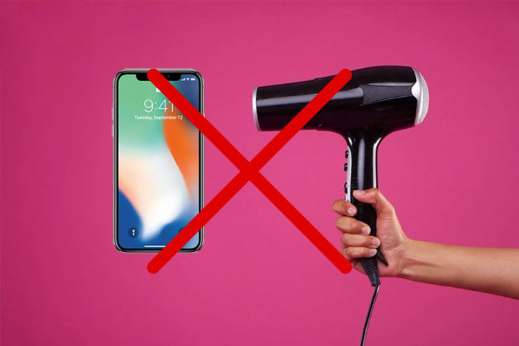 KHÔNG ĐƯỢC làm khi điện thoại bị vô nước