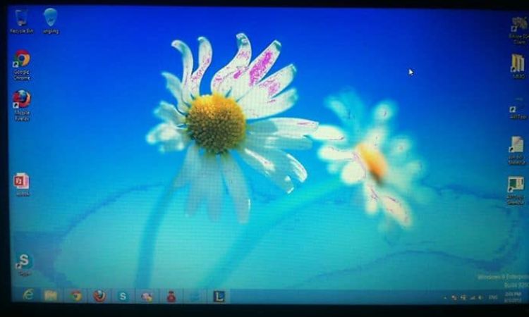 màn hình máy tính bị loang đen