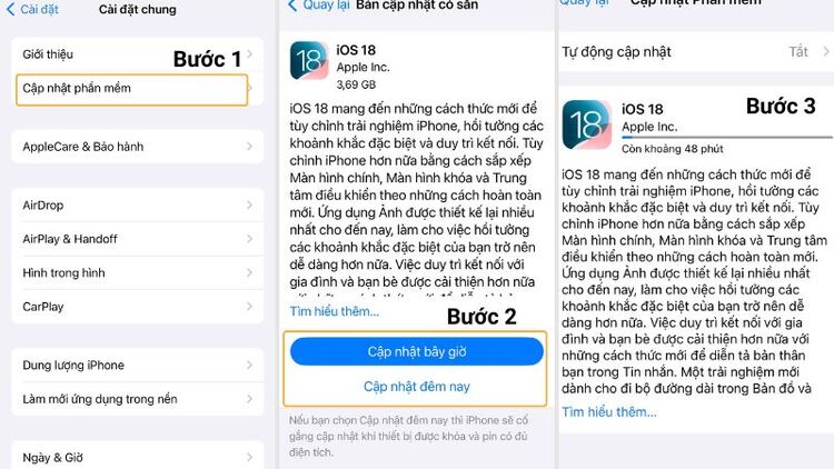 Kiểm tra và cập nhật iOS