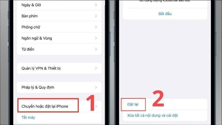 Khôi phục cài đặt gốc iPhone