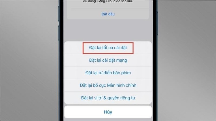 Khôi phục cài đặt gốc iPhone