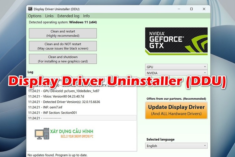 Cập nhật hoặc cài đặt lại Driver GPU