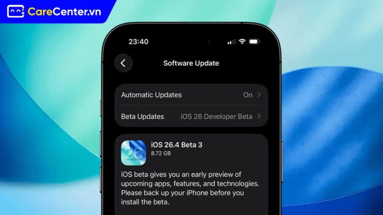 iOS 26.4 beta 3 ra mắt