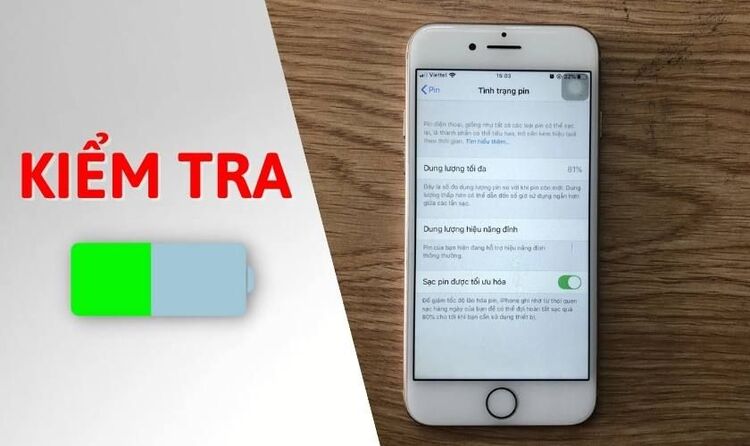 Kiểm tra pin iPhone