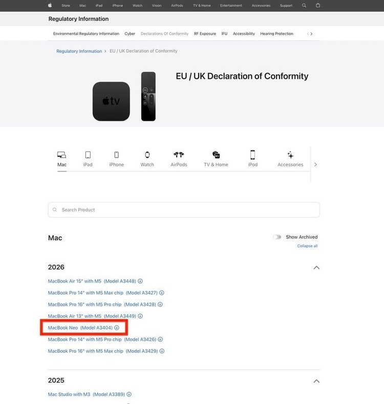 rỏ rỉ MacBook Neo