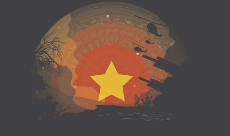 Background 30/4 - 1/5 phong cách truyền thống