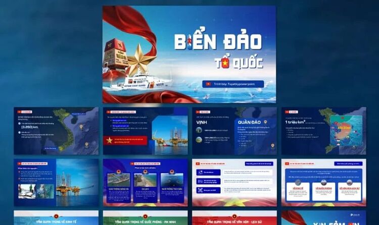 Hình ảnh PowerPoint 30/4 1/5 chủ đề biển đảo