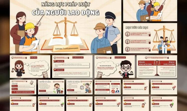 Hình ảnh PowerPoint 30/4 1/5 chủ đề người lao động