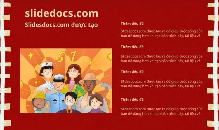 Hình ảnh PowerPoint 30/4 1/5 chủ đề người lao động