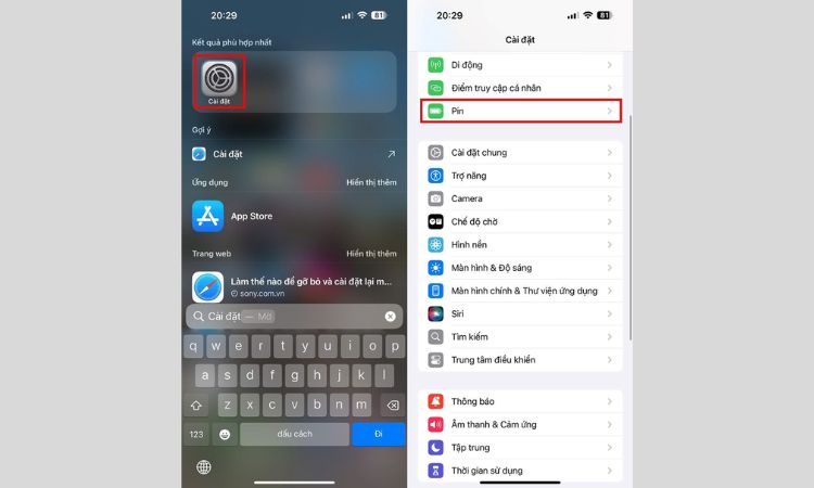 Cách tắt chế độ sạc tối ưu đến 80 trên iPhone
