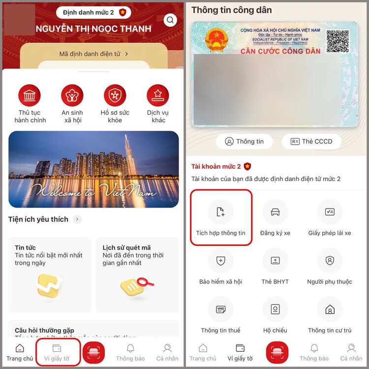 cách xem học bạ và bằng cấp trên VNeID
