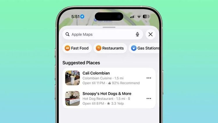 Ứng dụng Bản đồ iOS 26.5